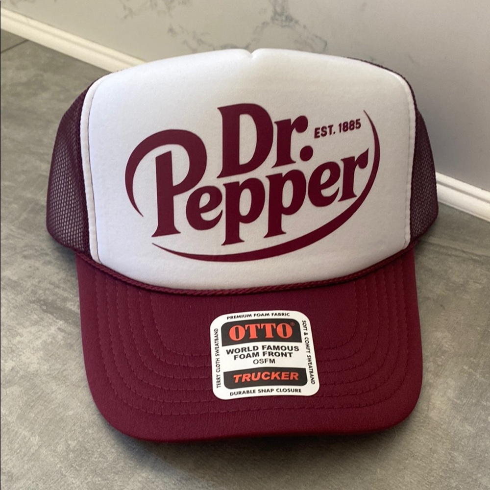 OTTO Maroon and White Trucker Hat